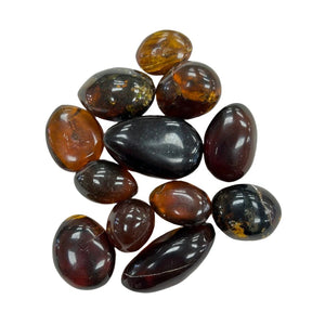 Amber Tumbled - Translucent brown poised stones 