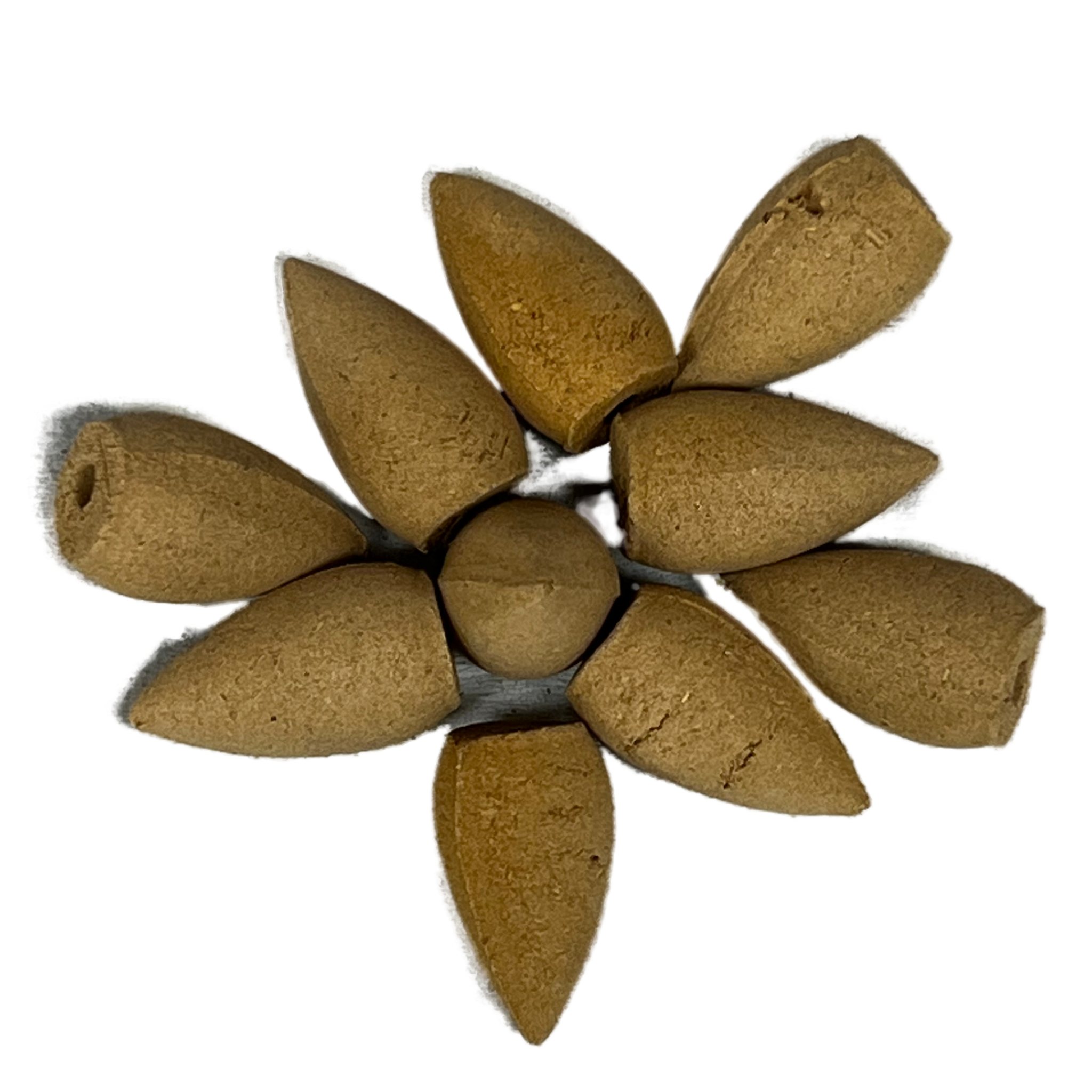 Grouping of 10 beige cones 