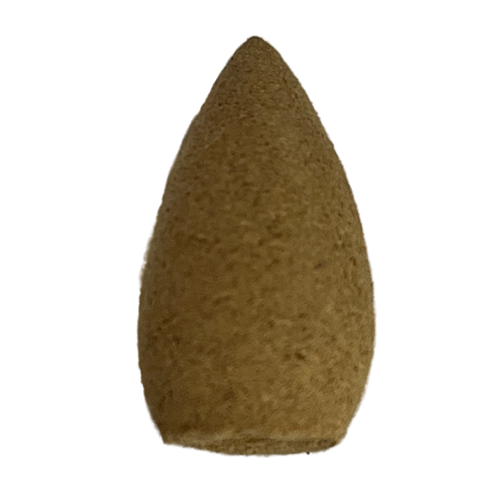 Beige colored single cone incense