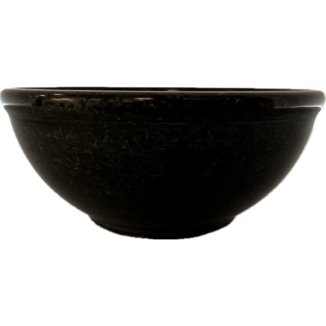 Black 4" Marble Smudge Pot - Black 4" Marble Smudge Pot side view