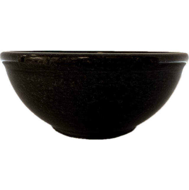 Black 4" Marble Smudge Pot - Black 4" Marble Smudge Pot side view
