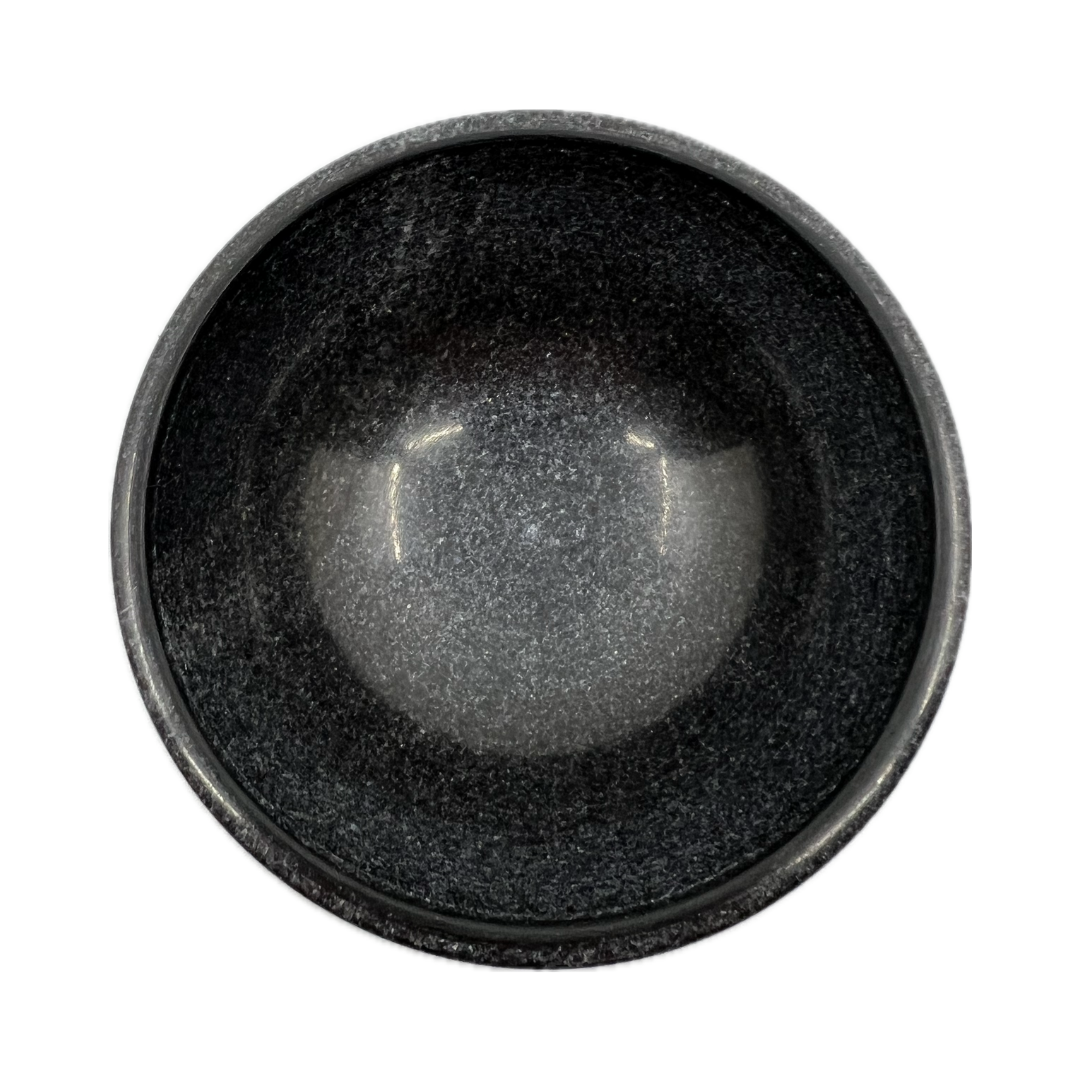Black 4" Marble Smudge Pot - Black 4" Marble Smudge Pot top view
