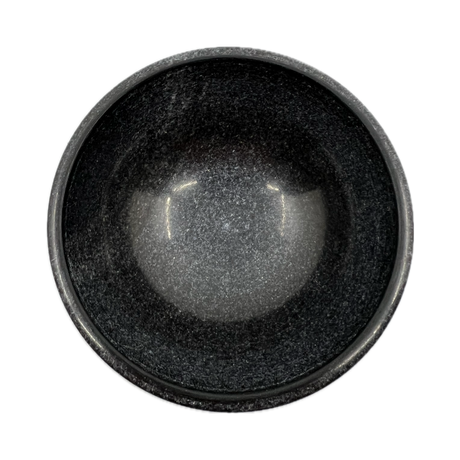Black 4" Marble Smudge Pot - Black 4" Marble Smudge Pot top view