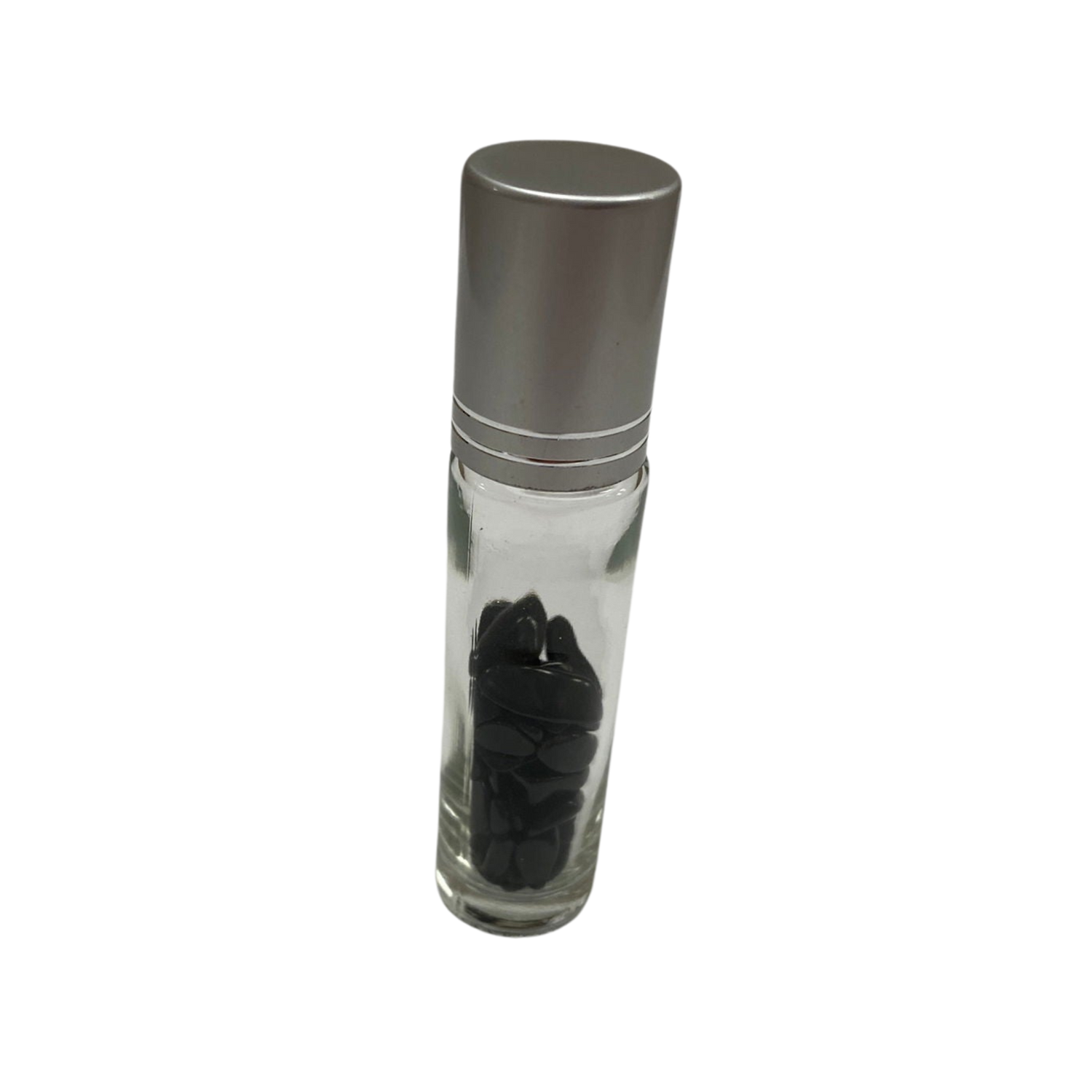 Black Obsidian Crystal Chip Oil Roller Bottle - #original_alt_text#