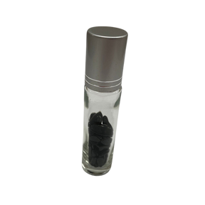 Black Obsidian Crystal Chip Oil Roller Bottle - #original_alt_text#