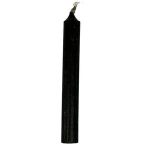 Black pillar candle.