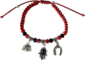 Blue Evil Eye Red Bracelet - 
