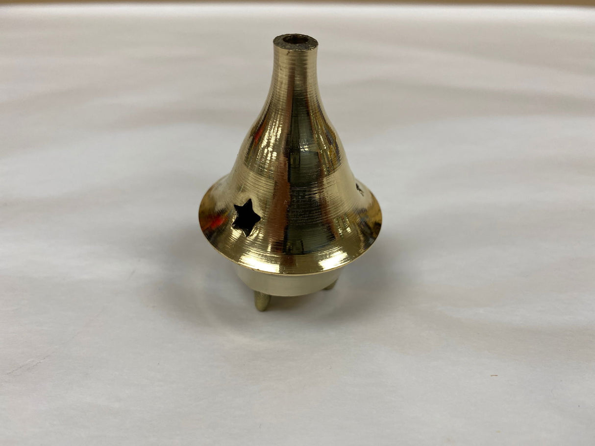 Brass Metal Cone Incense Burner - 