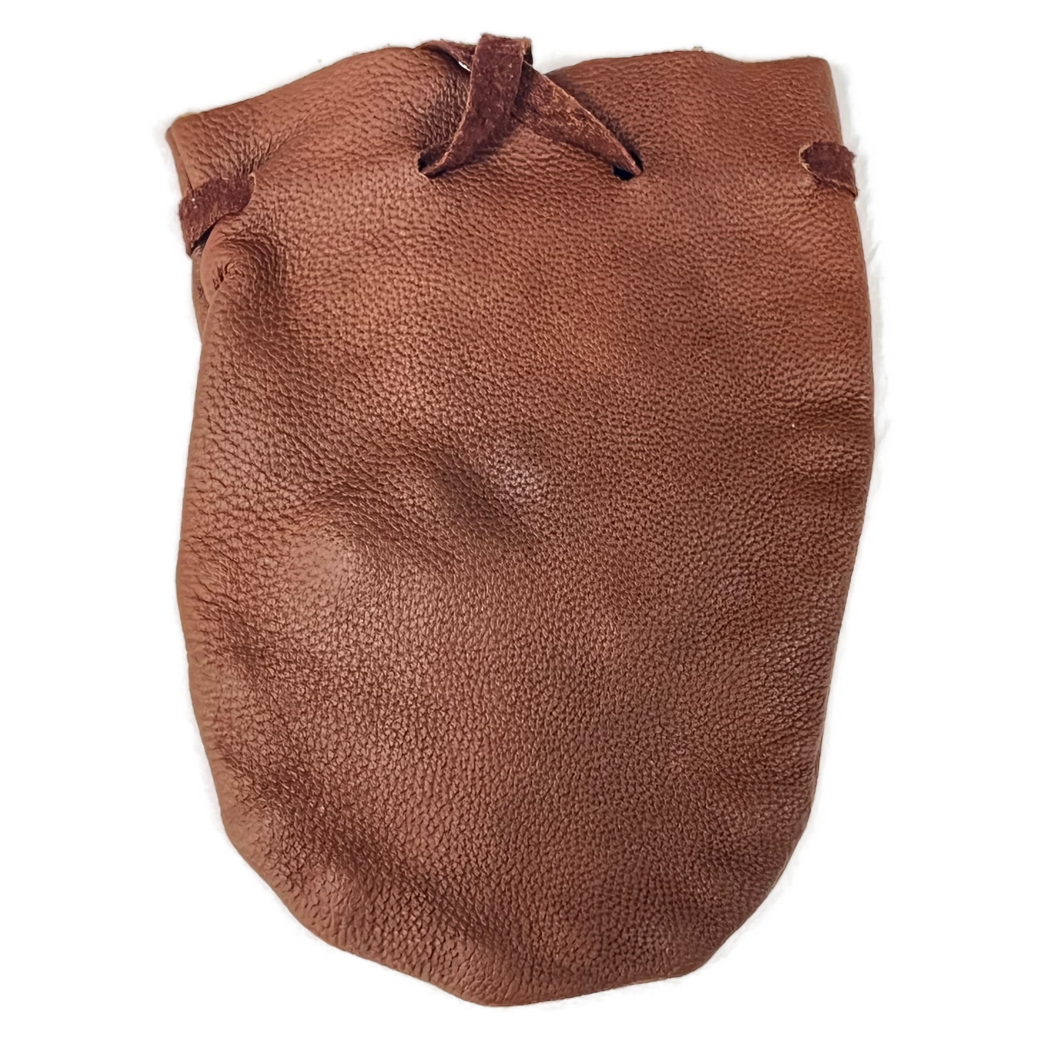Large dark brown leather pouch 