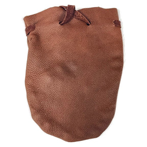 Brown Leather Pouch md - Large dark brown leather pouch 