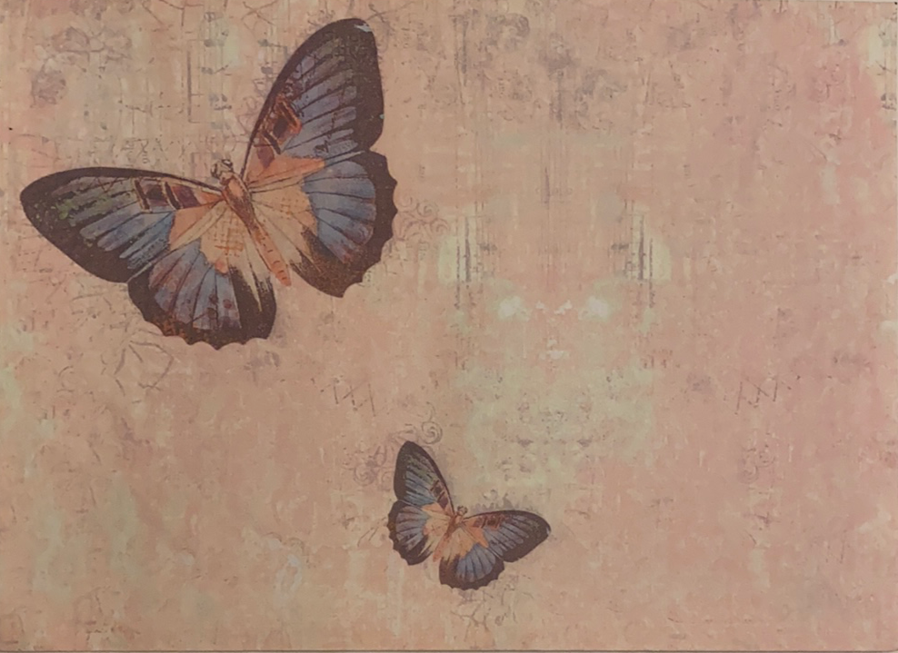 Butterfly Fantasy Greeting Cards - envelope has two butterfly's on front 