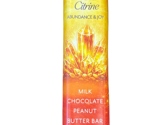 Orange yellow wrapped bar with wording 
