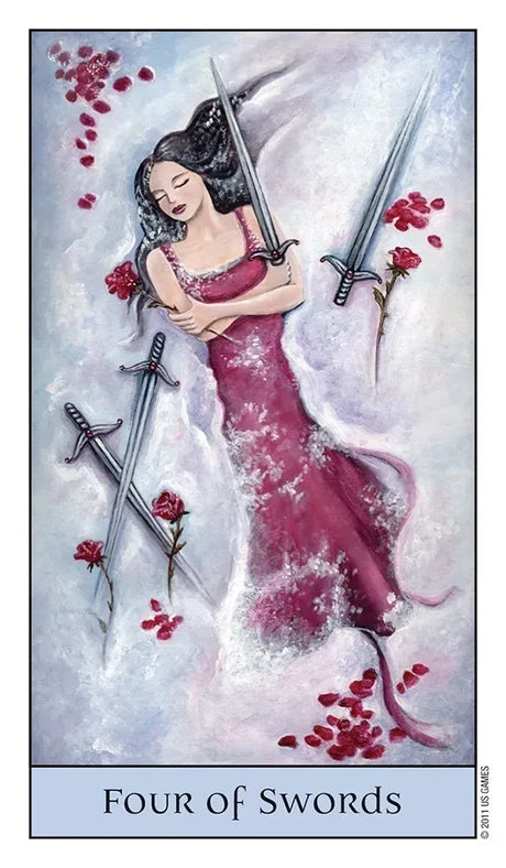 Crystal Visions Tarot - 4 of Swords