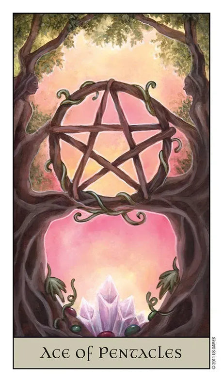 Crystal Visions Tarot - Ace of Pentacles