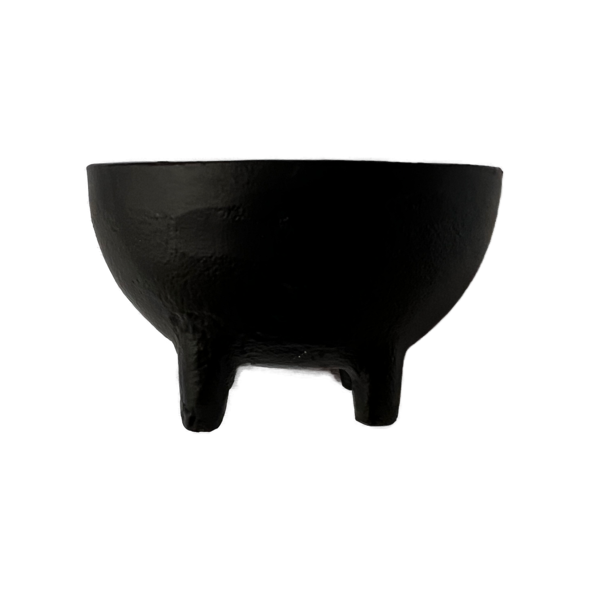 Large Metal bowl shape in black with tripod legs 