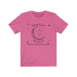 Charge Crystals Short Sleeve Tee - Sorry can't, need to charge my crystals. Bring inspiration and empowerment to your wardrobe with this Charge Crystals t-shirt in charity pink color or give it as a fun gift. From merkabasolshop.com