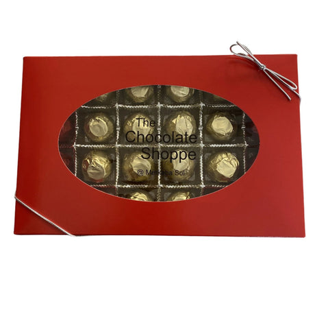 Cherry Cordial Dark Chocolate lg - red box with transparent window 
