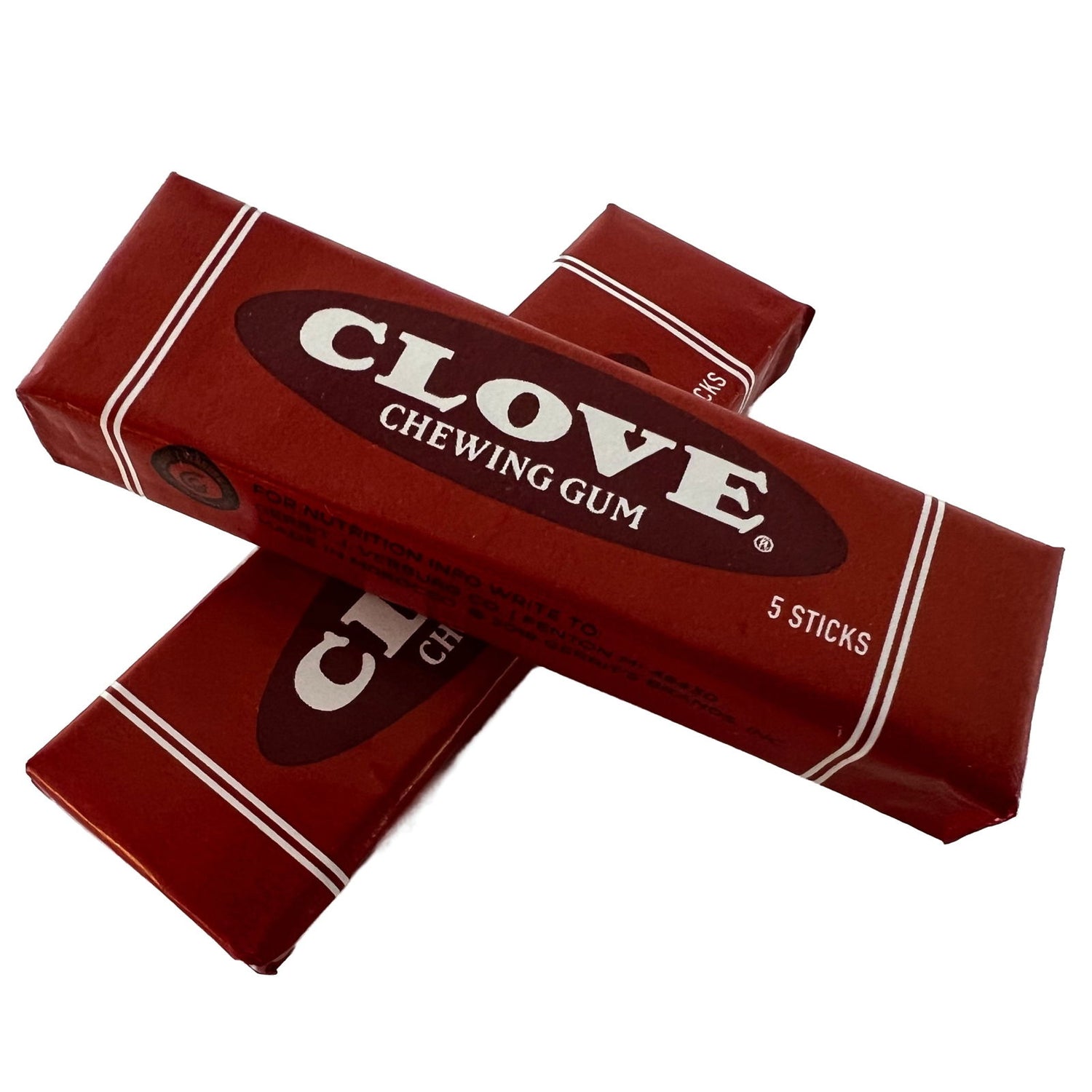 Clove Gum - red stick chewing gum  5 sticks per package clove chewing gum 