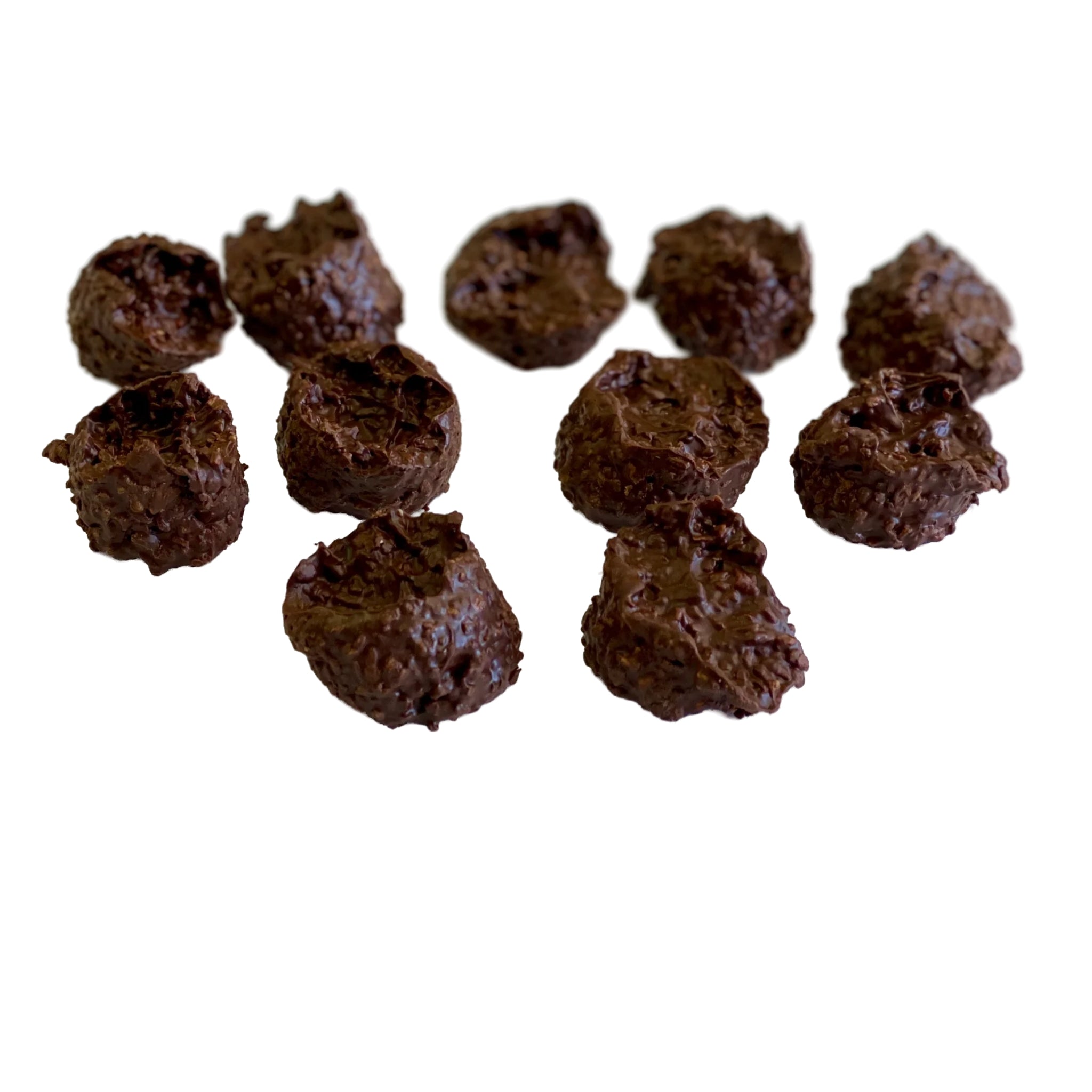 Small quarter size dark chocolate rounds 
