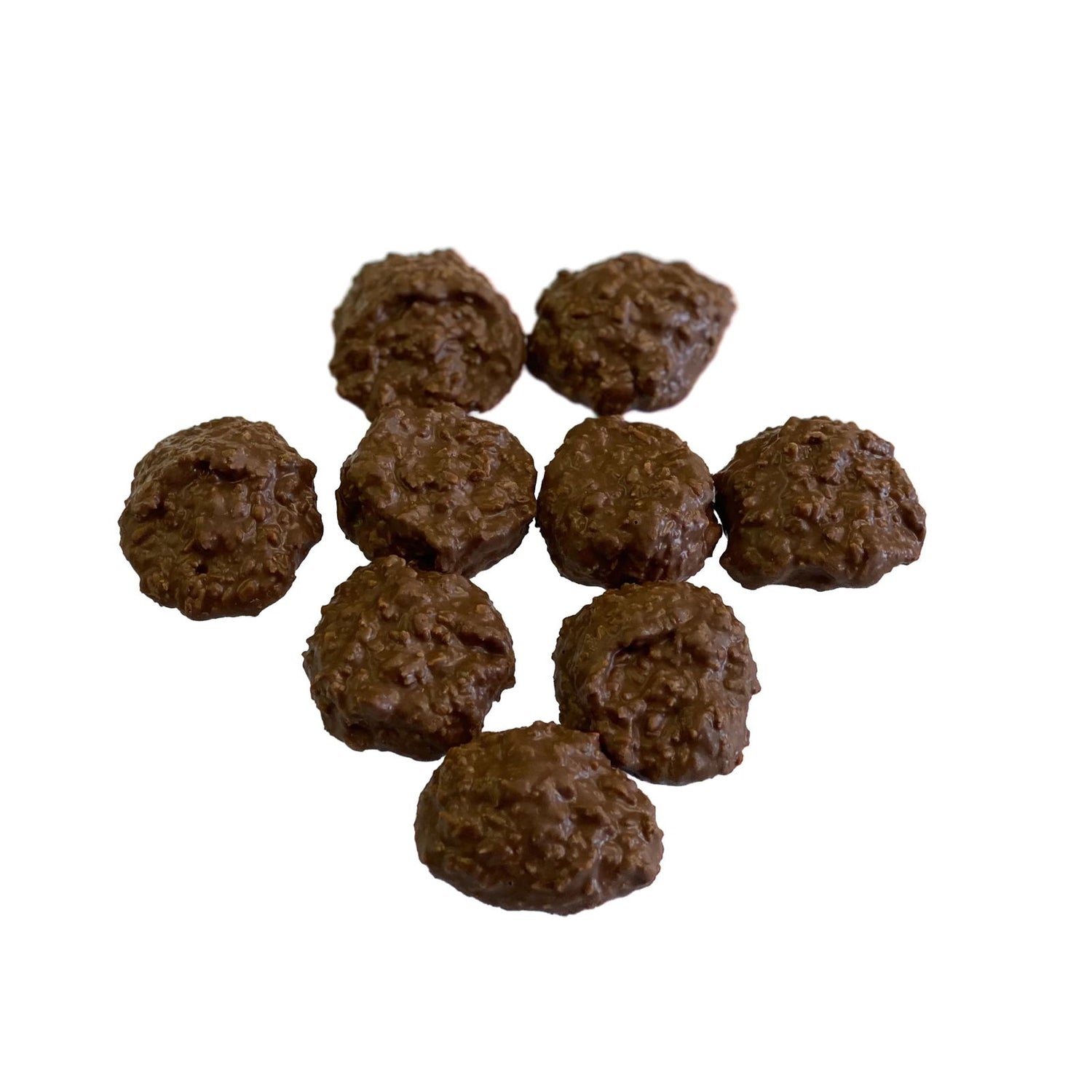 Coconut Cluster Milk Chocolate Sugar Free - Round Milk Chocolate quarter size bites 
