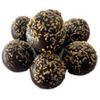 Coconut Dark Chocolate Truffle - Coconut Dark Chocolate Truffle.  Round dark chocolate balls with toasted coconut sprinkles. 