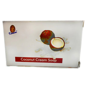 Coconut Soap - White box with image of split coconut