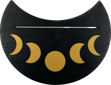 Crescent Moon Tarot Card Stand with Moon Phase - 
