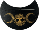 Crescent Moon Tarot Card Stand with Triple Moon & Tree of Life - 