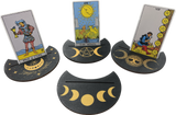 Crescent Moon Tarot Card Stand with Triple Moon & Tree of Life - 