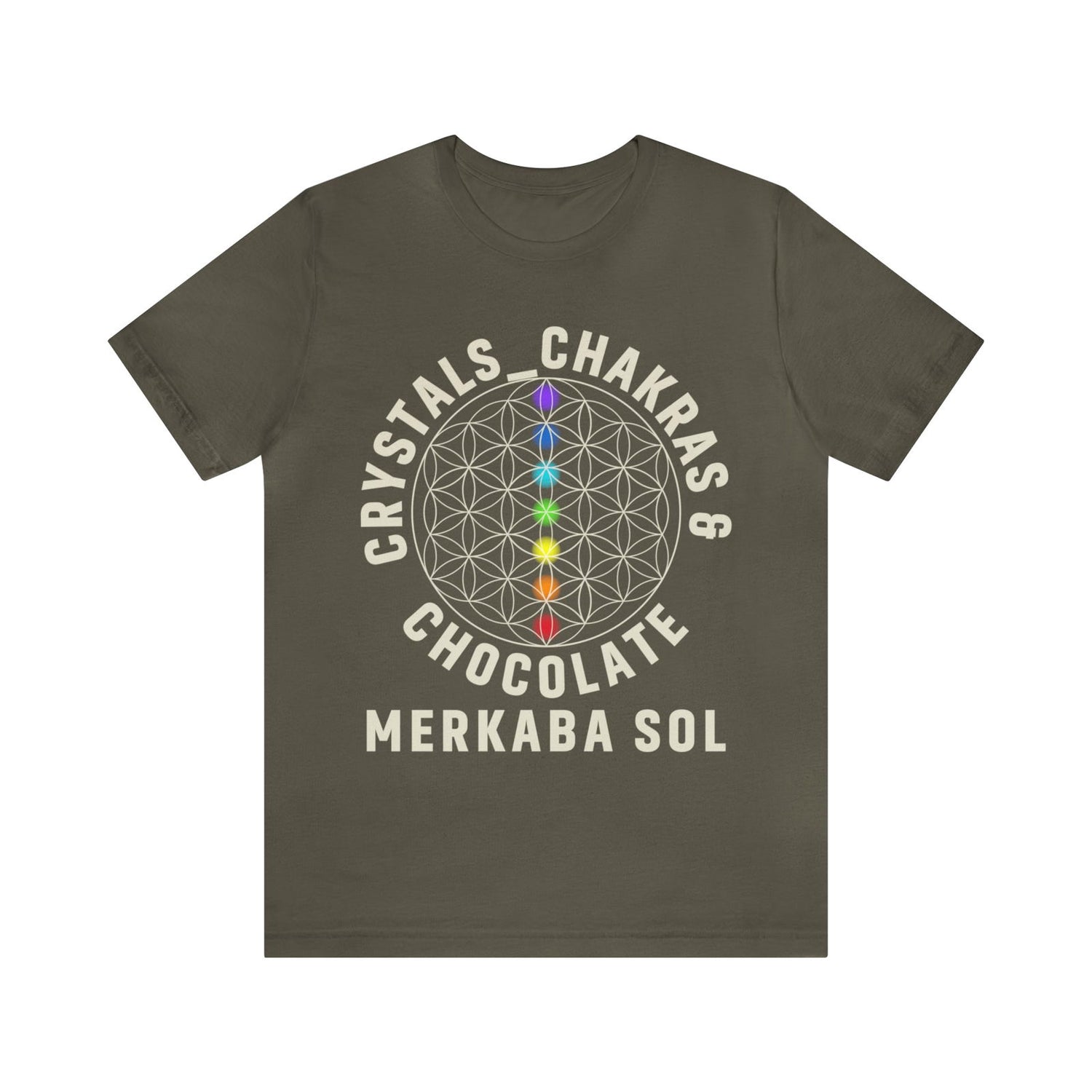 Crystals, Chakras & Chocolate Short Sleeve Tee - 