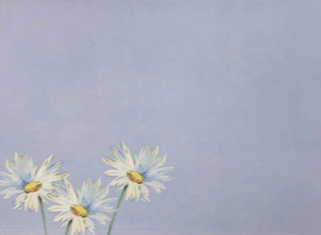Daisies on Blue Greeting Card - blue envelope with daisies 