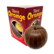 Red box with image of dark chocolate orange ball 
