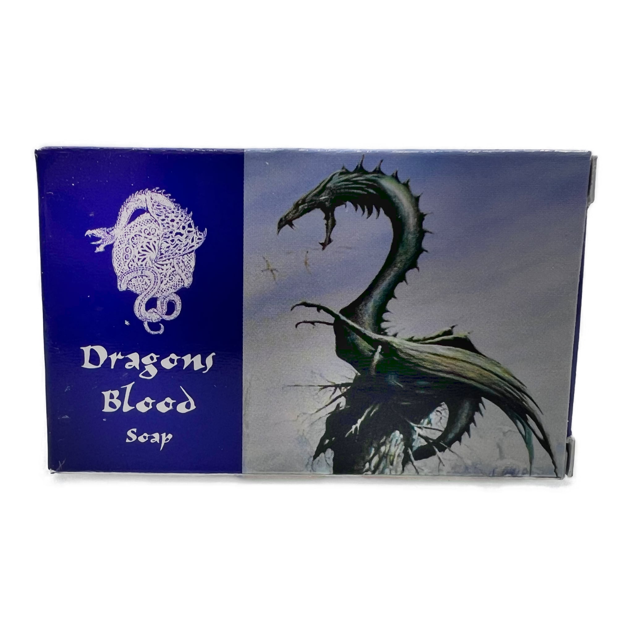 Blue Box with image of dragon  dragons blood soap