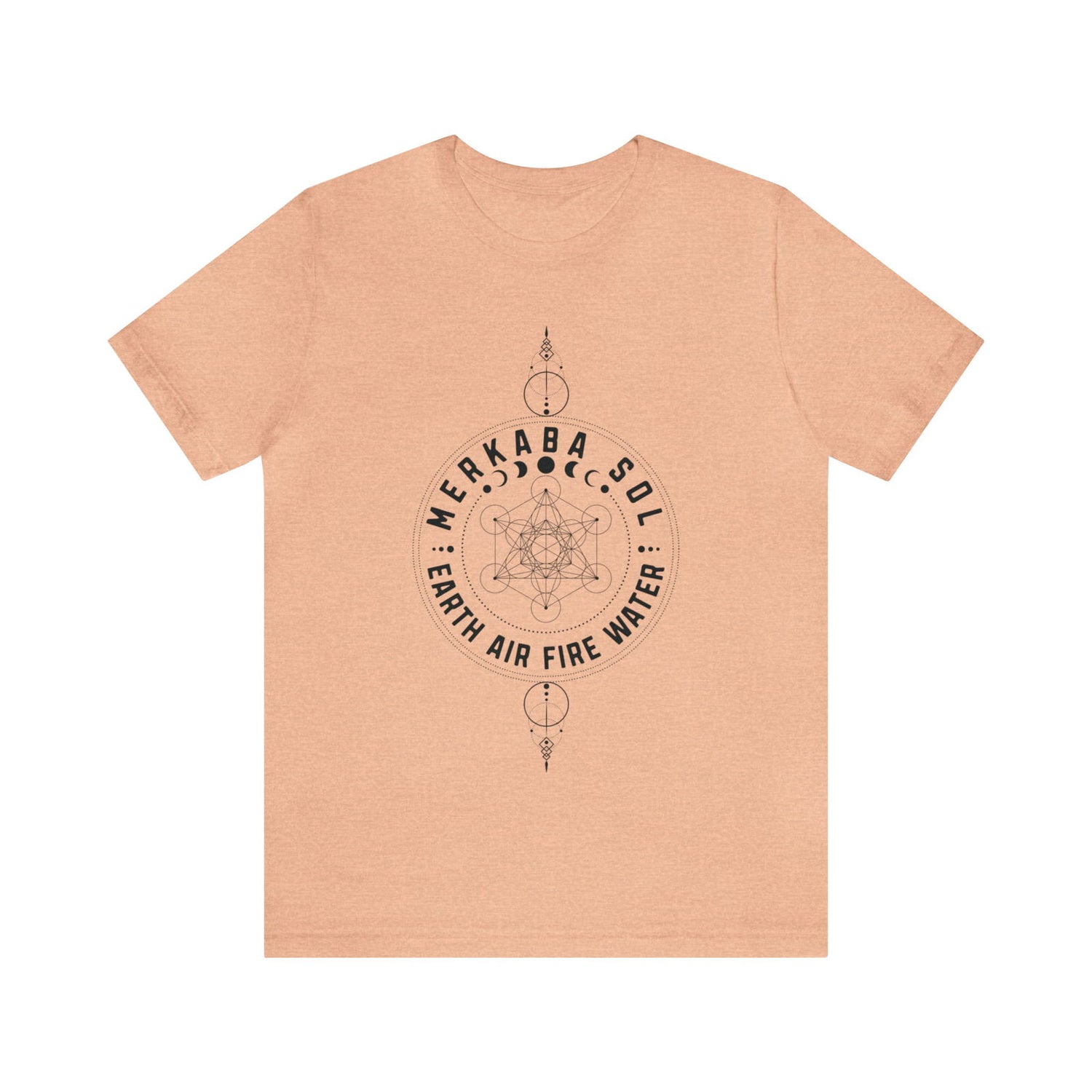 Earth Air Fire Water Merkaba Sol Short Sleeve Tee - 