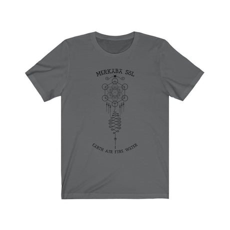 Earth Air Wind Fire Short Sleeve Tee - Earth Air Wind Fire. Bring inspiration and empowerment to your wardrobe with this earth air wind fire t-shirt in asphalt color or give it as a fun gift. From merkabasolshop.com