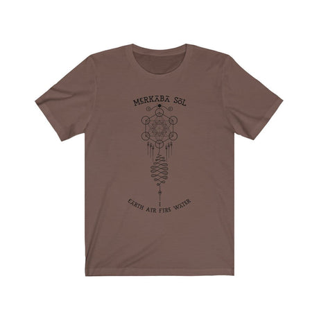 Earth Air Wind Fire Short Sleeve Tee - Earth Air Wind Fire. Bring inspiration and empowerment to your wardrobe with this earth air wind fire t-shirt in brown color or give it as a fun gift. From merkabasolshop.com