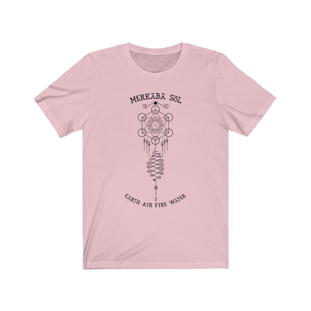 Earth Air Wind Fire Short Sleeve Tee - Earth Air Wind Fire. Bring inspiration and empowerment to your wardrobe with this earth air wind fire t-shirt in pink color or give it as a fun gift. From merkabasolshop.com