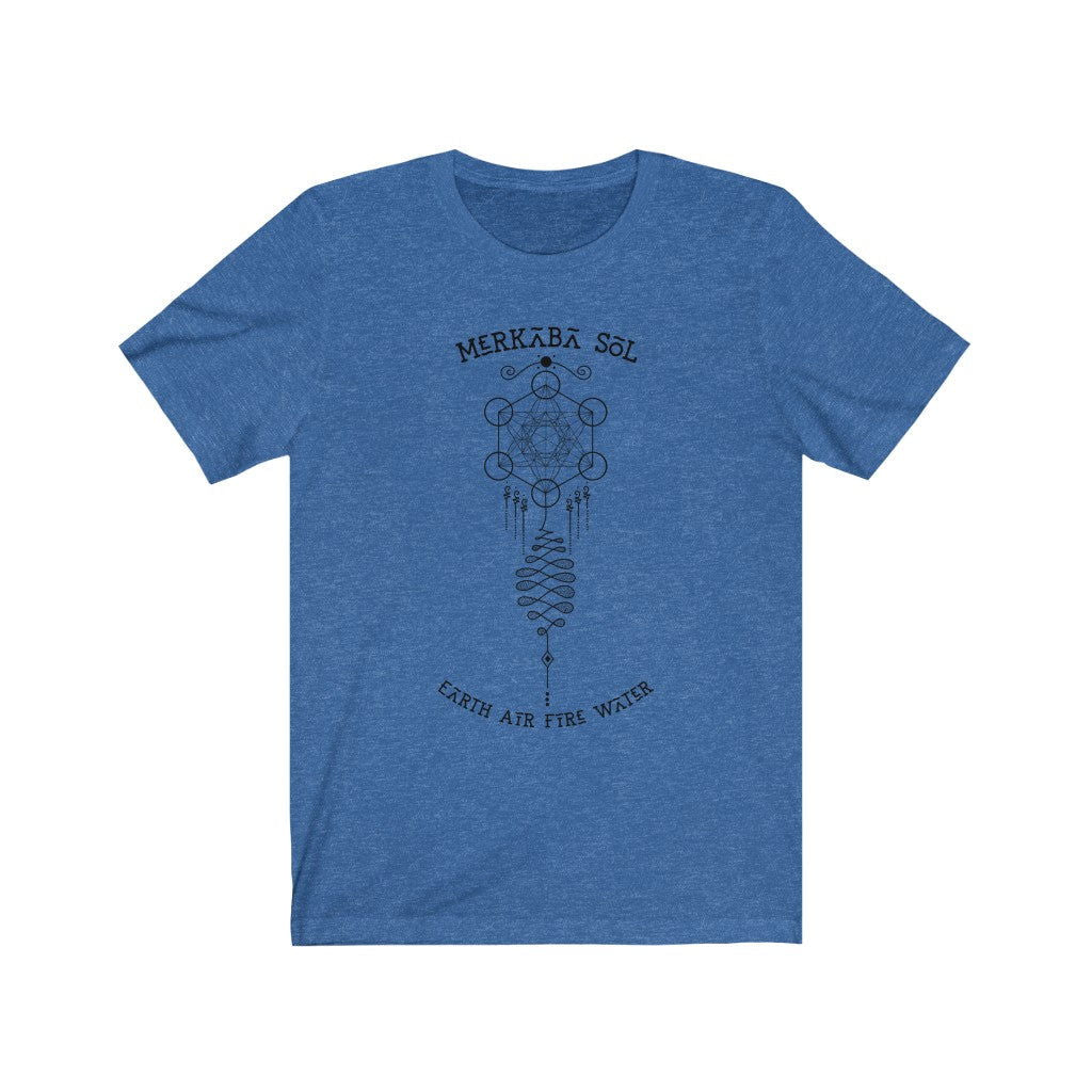 Earth Air Wind Fire Short Sleeve Tee - Earth Air Wind Fire. Bring inspiration and empowerment to your wardrobe with this earth air wind fire t-shirt in true royal color or give it as a fun gift. From merkabasolshop.com
