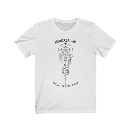 Earth Air Wind Fire Short Sleeve Tee - Earth Air Wind Fire. Bring inspiration and empowerment to your wardrobe with this earth air wind fire t-shirt in white color or give it as a fun gift. From merkabasolshop.com