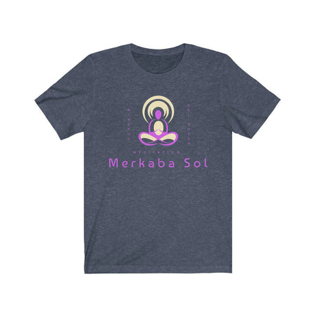 Enlightenment Short Sleeve Tee - Mind, enlightenment, meditation. Bring inspiration and empowerment to your wardrobe with this Enlightenment t-shirt in navy color or give it as a fun gift. From merkabasolshop.com