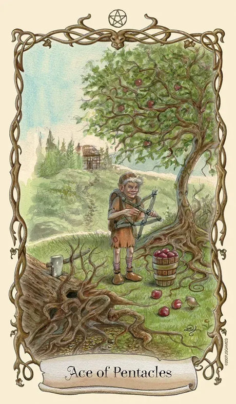 Fantastical Creatures Tarot Deck - Ace of Pentacles