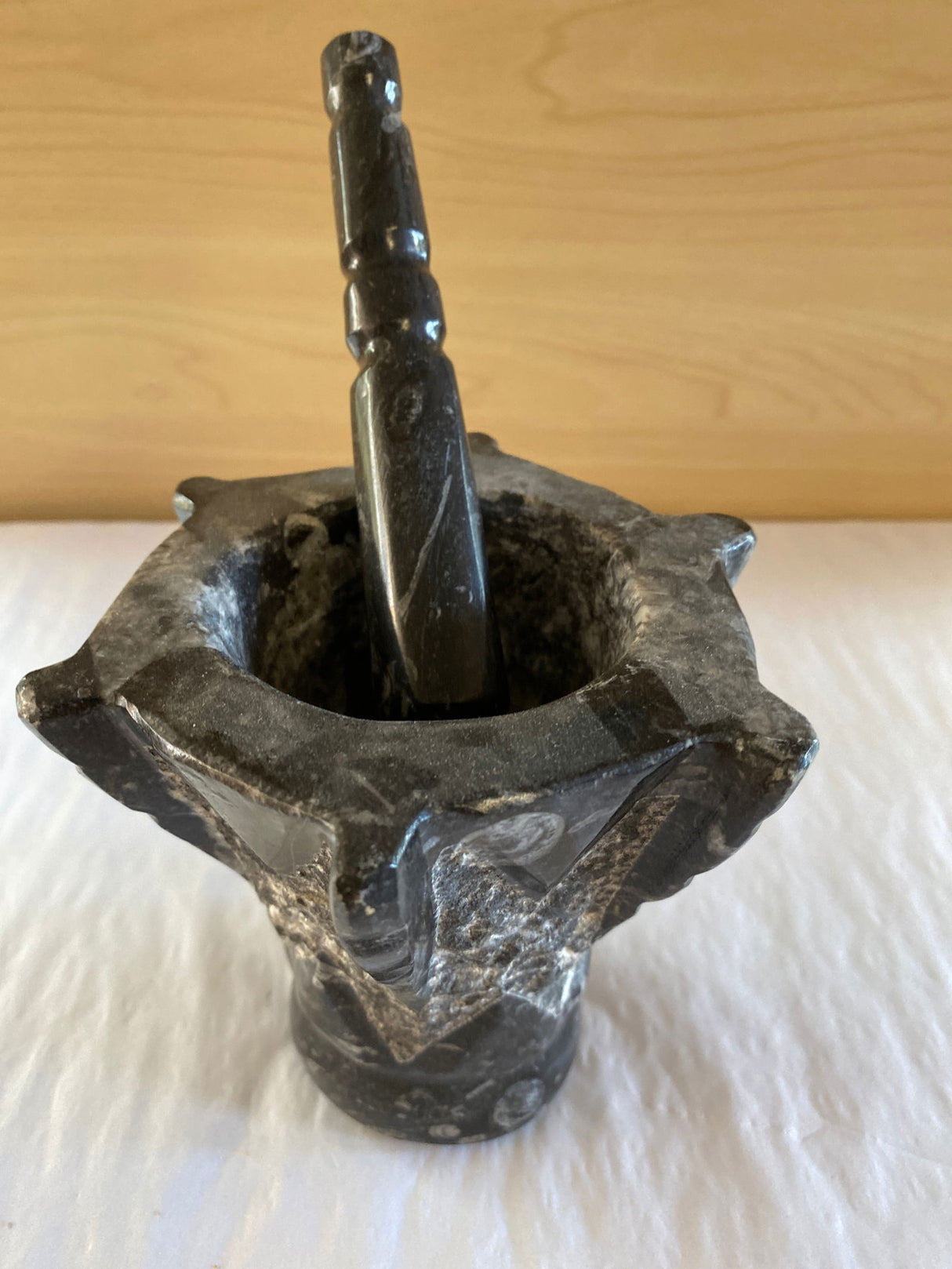 Fancy Fossil Mortar & Pestle - 