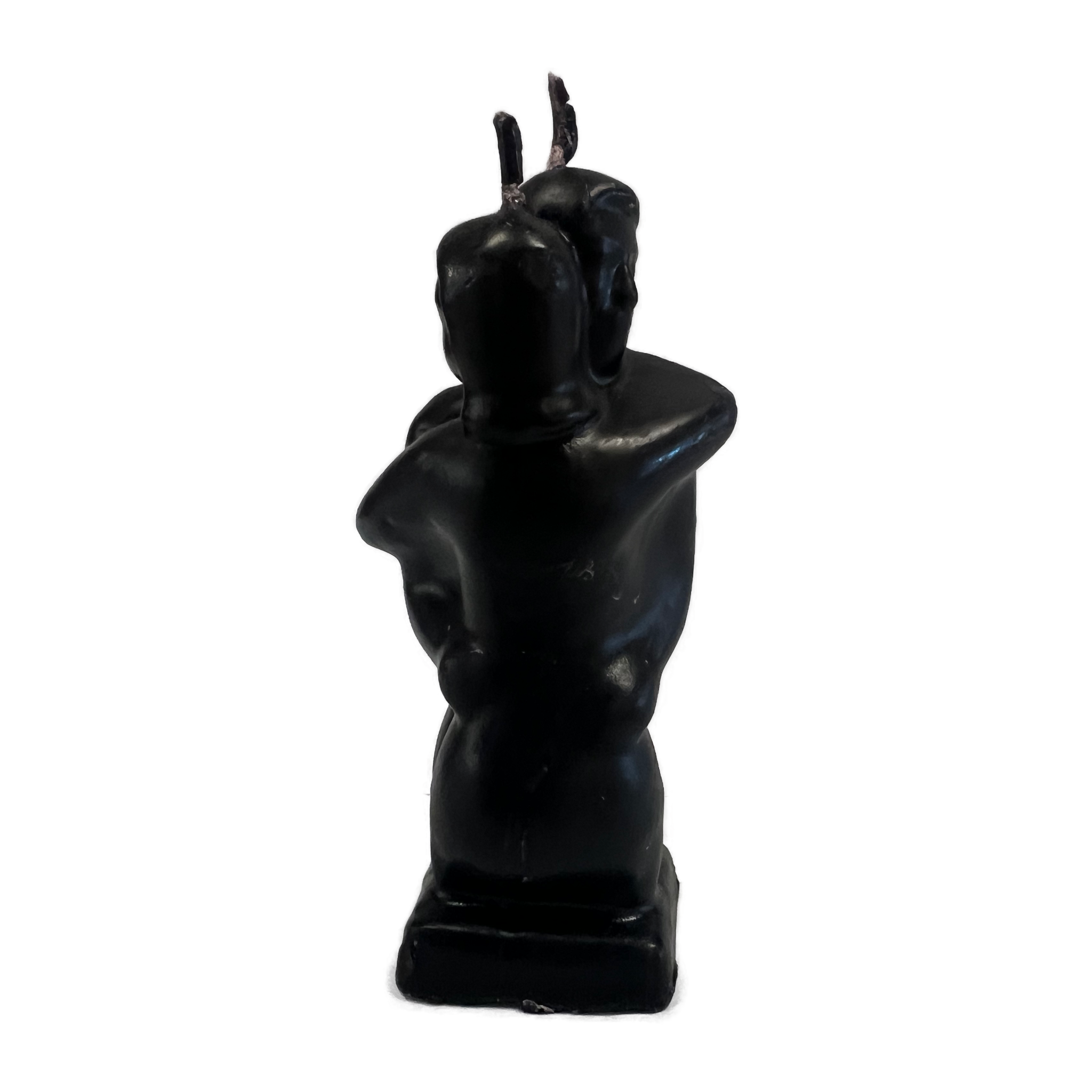 Embracing Figure Black Candle