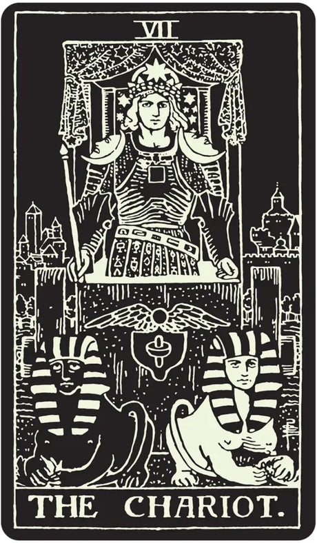 Glow in the Dark Tarot Deck - The Chariot