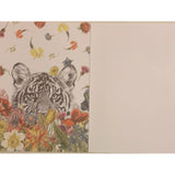 White Tiger Flowers Greeting Cards