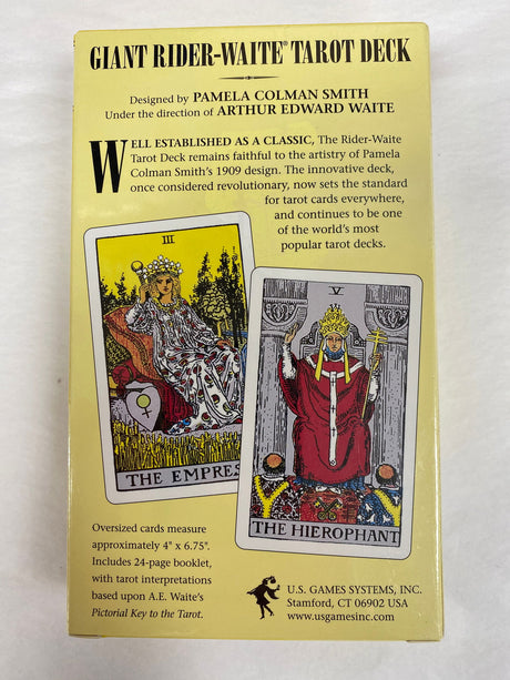 Giant Rider Waite Tarot Deck - 