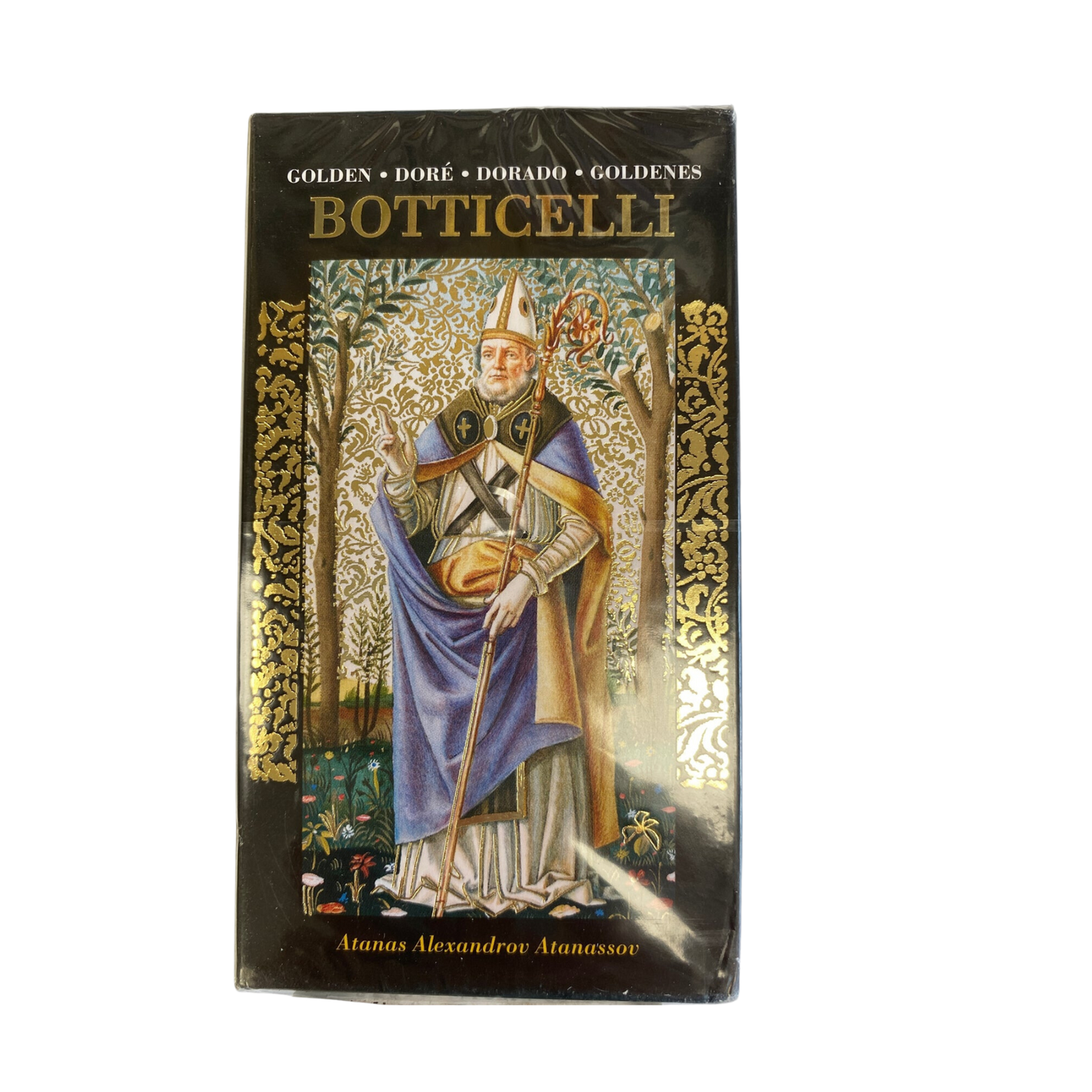 Golden Botticelli Tarot - Golden Botticelli Tarot deck back cover