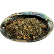 Goodbye Stress Herb Mix Bag - Goodbye Stress Herb Mix on top of a colour sea shell