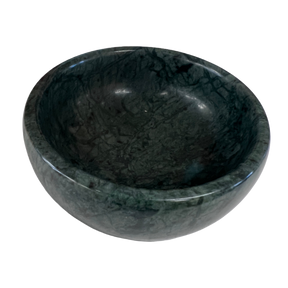 Green 4" Marble Smudge Pot - Green stone bowl