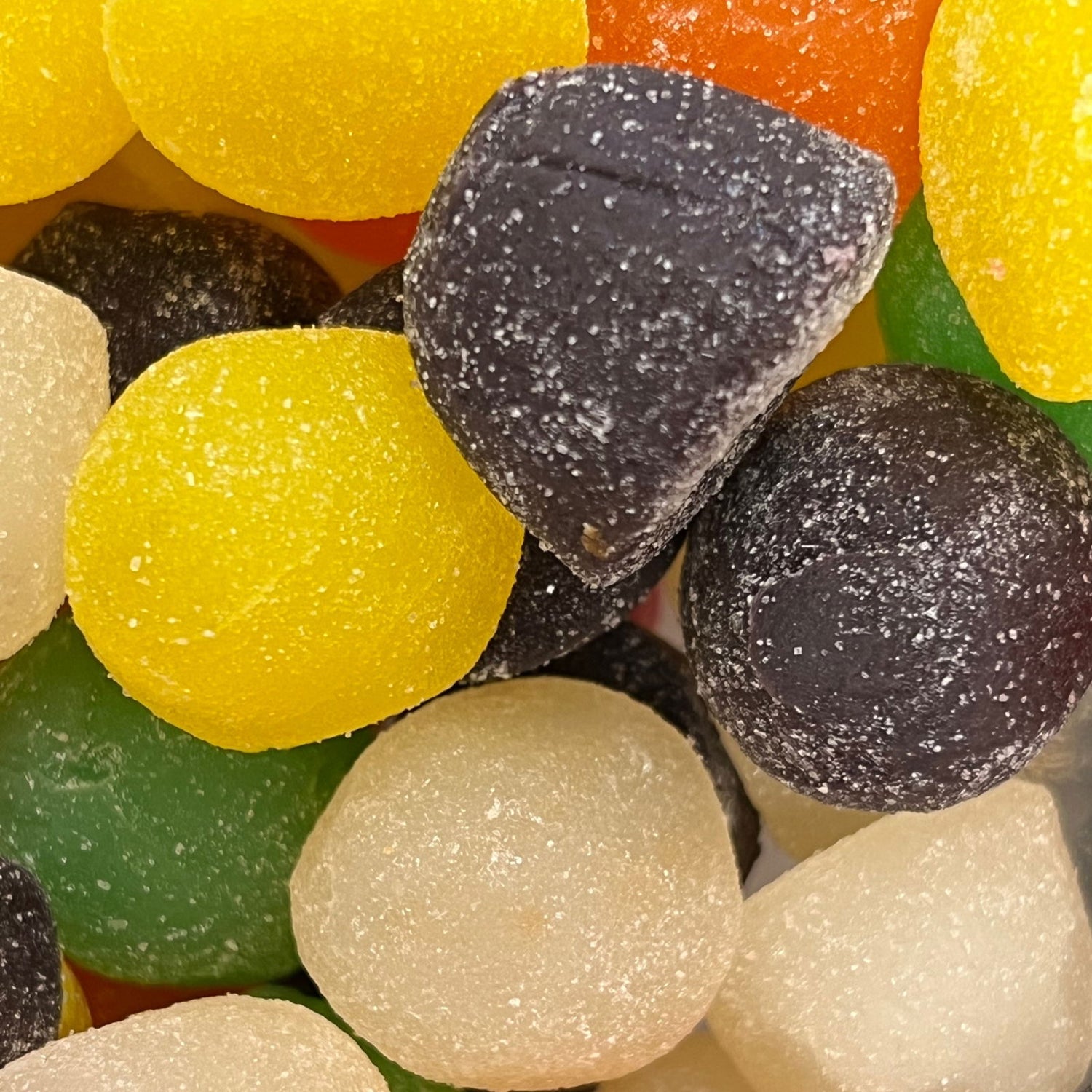 Gum Drops - large dome shapes in vibrant colors and covered in sugar 